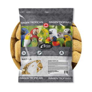 Гранули Тропикан за Папагали - високоефективна формула с повече протеин, бисквити, 9,07 кг. - Hagen Tropican High Performance Formula for Parrots, Biscuits